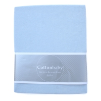 Housse de matelas à langer en velours, bleu ciel